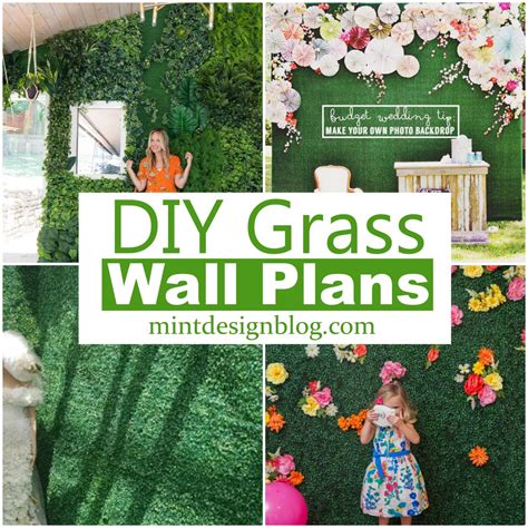13 Diy Grass Wall Plans With Flowers Mint Design Blog