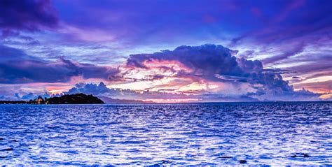 Tropical Beach Sunset Clouds