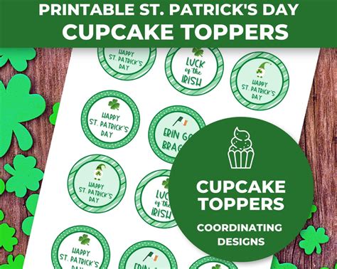 Printable St Patrick S Day Cupcake Toppers Etsy Cupcake Toppers