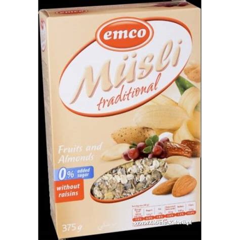 Check spelling or type a new query. Musli Traditional - Emco - kalorie, wartości odżywcze, ile ...