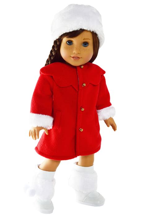 Red Winter Coat For American Girl Dolls Our Generation Dolls And My
