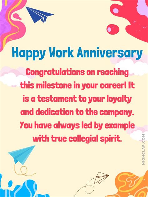 75 Best Happy Work Anniversary Messages And Wishes 60 OFF