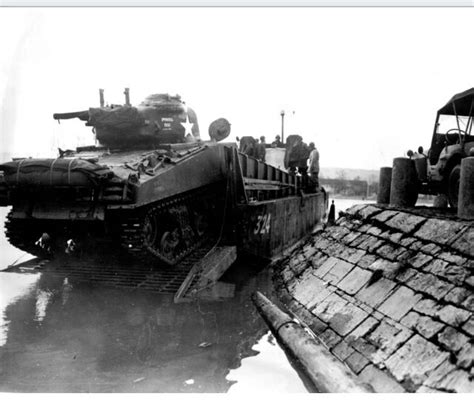 A Sherman Tank Hitching A Ride On A Higgins Boat Armored Fighting
