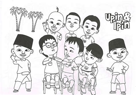 Upin And Ipin Coloring Pages Coloring Home