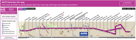 Ratp Bus Maps Timetables For Paris Bus Lines 150 To 159