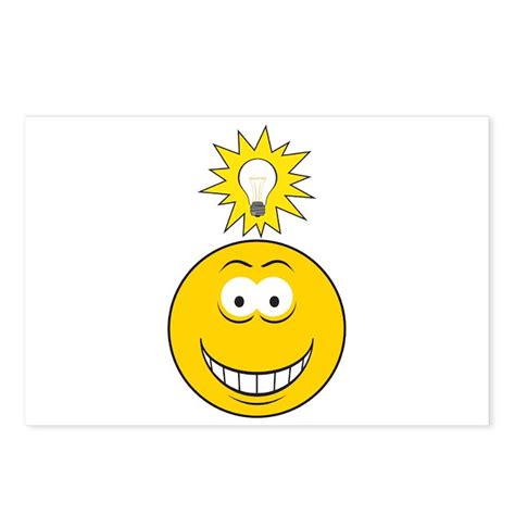 Bright Idea Smart Smiley Face Postcards Package O By Dagerdesigns