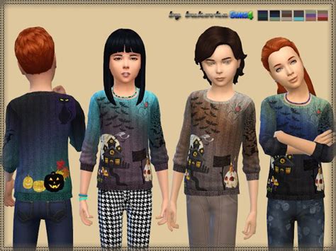 Sims 4 Ccs The Best Spooky Sweater By Bukovka The Sims Sims Cc