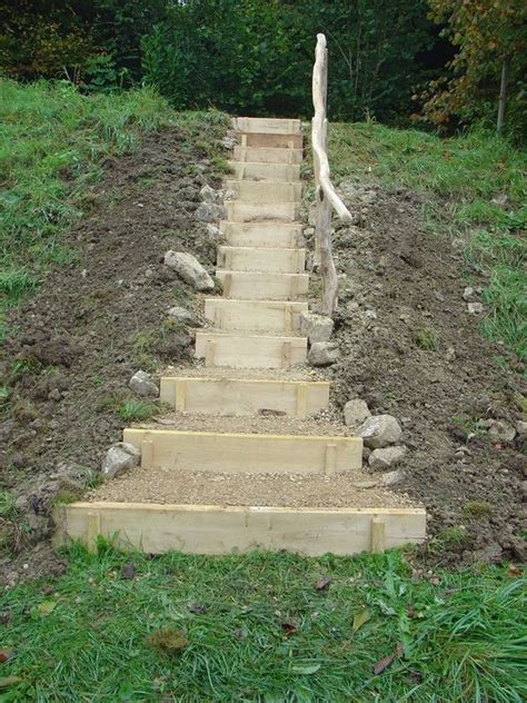 Sobald im garten stärkere geländeneigungen vorhanden sind, braucht man treppen. Treppen im Gelände - Michael Rhiner Holz & Garten (With ...