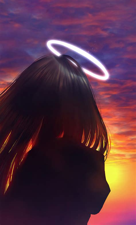 1280x2120 Anime Girl Sunset Glow Loneliness Iphone 6 Hd 4k Wallpapers
