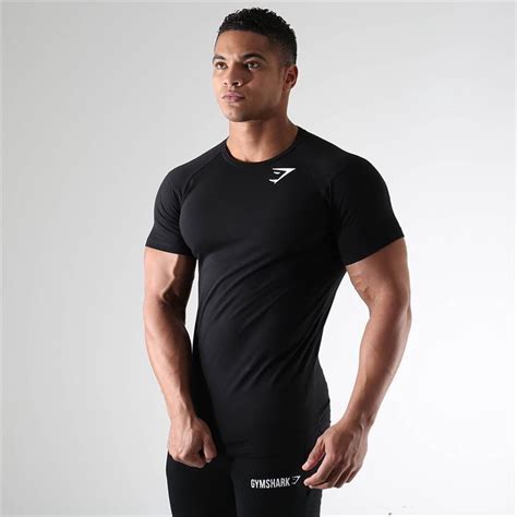 new men gyms fitness compression t shirt skinny elasticity bodybuilding workout shirts male