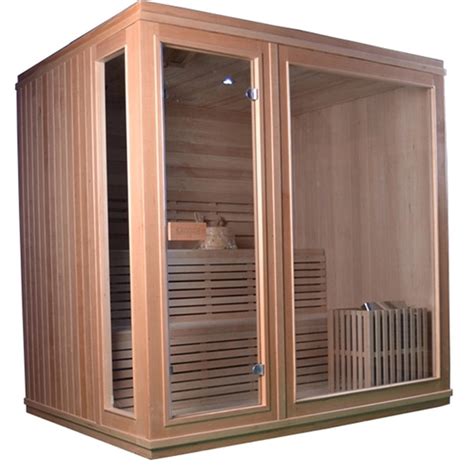 Aleko Canadian Hemlock Indoor Wet Dry Sauna 6 Kw Etl Certified Heate