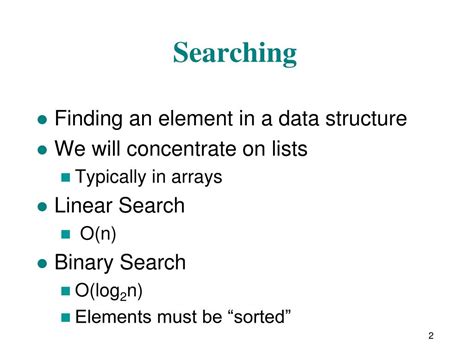 Ppt Searchingsortingsearching Powerpoint Presentation Free