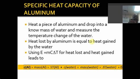Let me give you a brief example : SPECIFIC HEAT CAPACITY - YouTube