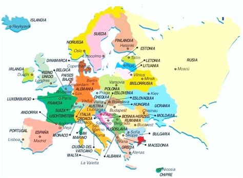 Mapa De Europa Con Nombres Mapa De Europa