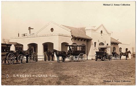 Southern Pacific Depot Tulare California Image Taken 1911 By Beck