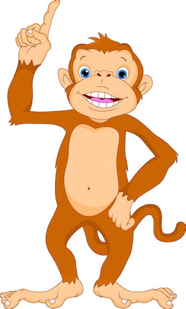 Cute Monkey Cartoon Vector Premium Download