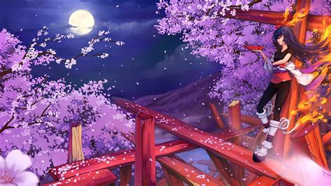 15 Cherry Blossom Night Anime Wallpaper Tachi Wallpap