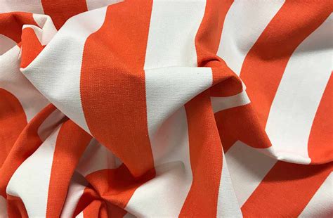 Orange And White Striped Fabric Orange And White Stripe Curtain