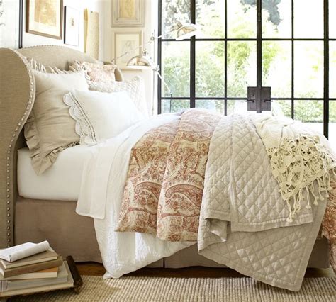 Beds & headboards bedding dressers nightstands benches bedroom decor lamps closet storage futons as for pottery barn, i've always found their offerings expensive for what you get, but the if you like the style, eckornes stressless is very comfortable and has good choice of materials and colors. Pottery Barn. I am in love with this headboard! (With ...