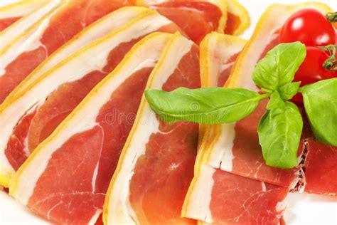 Sliced Prosciutto Stock Image Image Of Full Food Close
