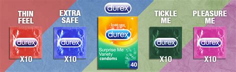 Durex Bulk Surprise Me Variety Assorted Multipack Condoms Pack Of 40