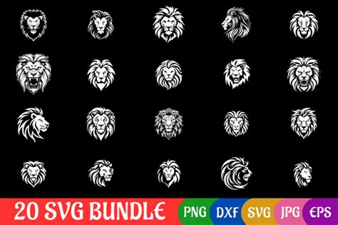 Lion Premium Black Svg And Cricut Set Graphic By Creative Oasis