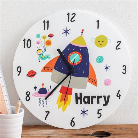Bedroom Space Theme Personalised Clock T By Funky Laser
