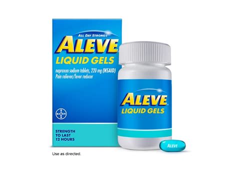 Aleve Liquid Gels 220mg 1 Tableta Tienda Online Con Envíos A Domicilio