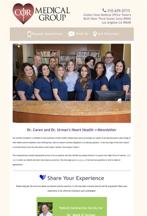 dr caren and dr urman s heart health e newsletter archive 2019 cor medical group