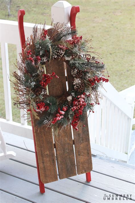Painted vintage sleds tutorial christmas decor. How to Build a Vintage Sled | The Summery Umbrella