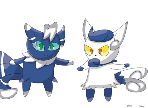 Male Meowstic And Female Meowstic By Emilygirata On Deviantart