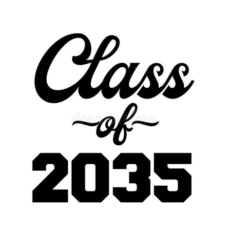 Class Of 2035 Vector T Shirt Design Class Graduate Stock Vector