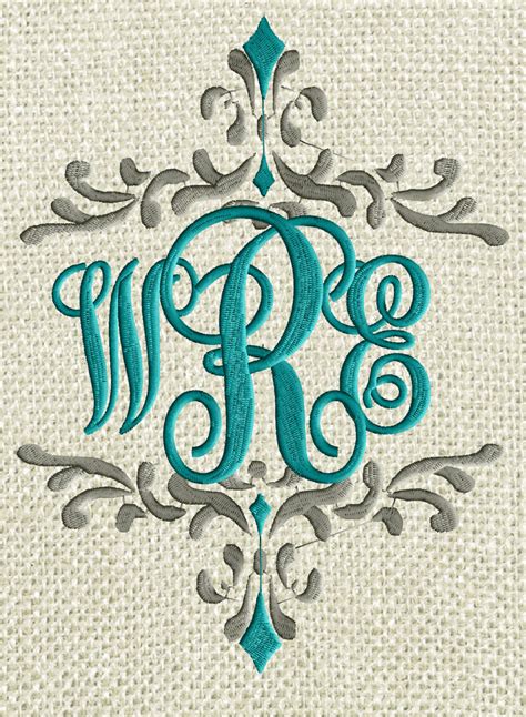 Scripty Monogram Font Embroidery File 26 Letters 2 Sizes 275 And 1