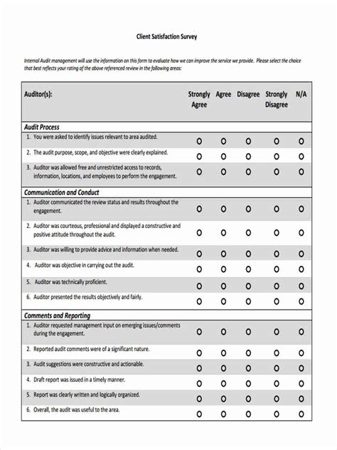 client satisfaction questionnaire forms   ms word