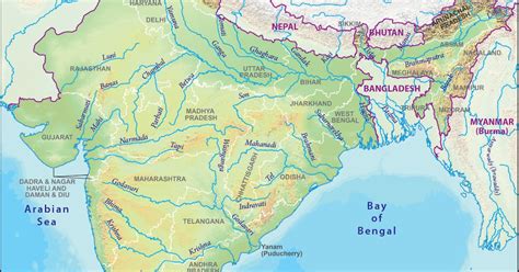 Rivers Edge River Map Of India India Rivers