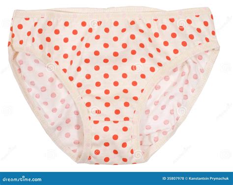 Elegant Polka Dot Panties Isolated On White Stock Photo Image Of