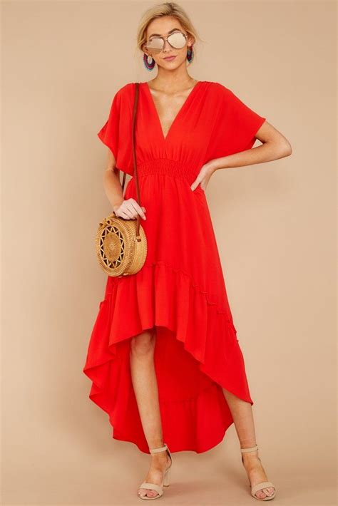 trendy mini midi and cute maxi dresses for women red dress red high