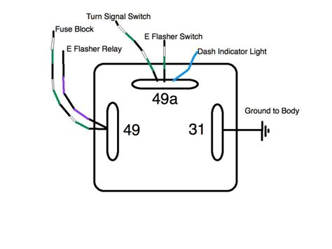 Electronic Flasher Relay Circuit Diagram
