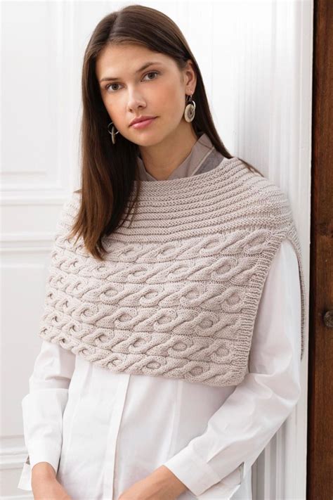 TSC Hayden Cabled Capelet Capelet Pattern Crochet Clothing And