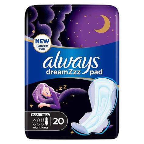 Buy Always Dreamzz Pad Clean And Dry Maxi Thick Night Long Sanitary Pads