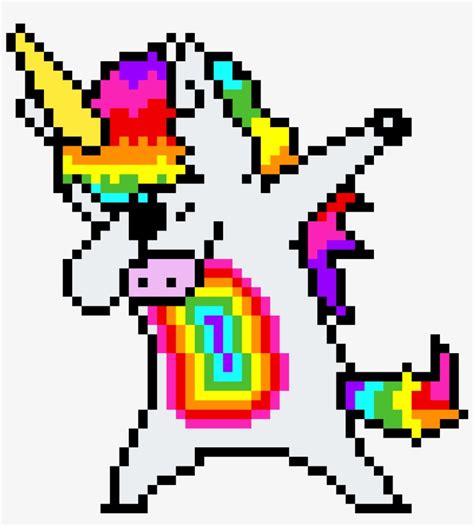 Dabbing Unicorn By Kawaii Goth8104 Cute Pixel Art Unicorn Free