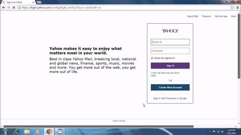 Sign Up 2014 Yahoo Mail Login Youtube