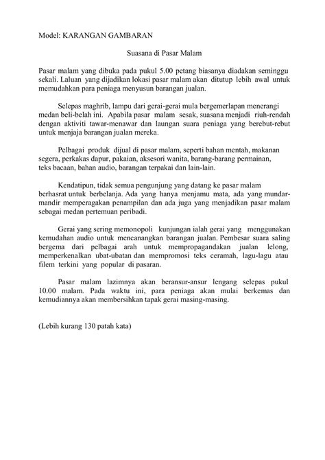 Karangan Tahun 5 Bahasa Melayu Imagesee