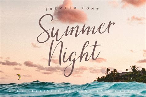 Summer Night Font Script Fonts ~ Creative Market