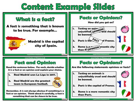 Fact And Opinion Powerpoint Presentation Teaching Resources