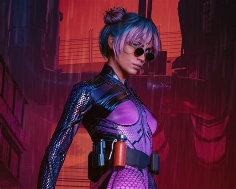 1280x1024 Cyberpunk 2077 City Girl With Sword 4k 1280x1024 Resolution