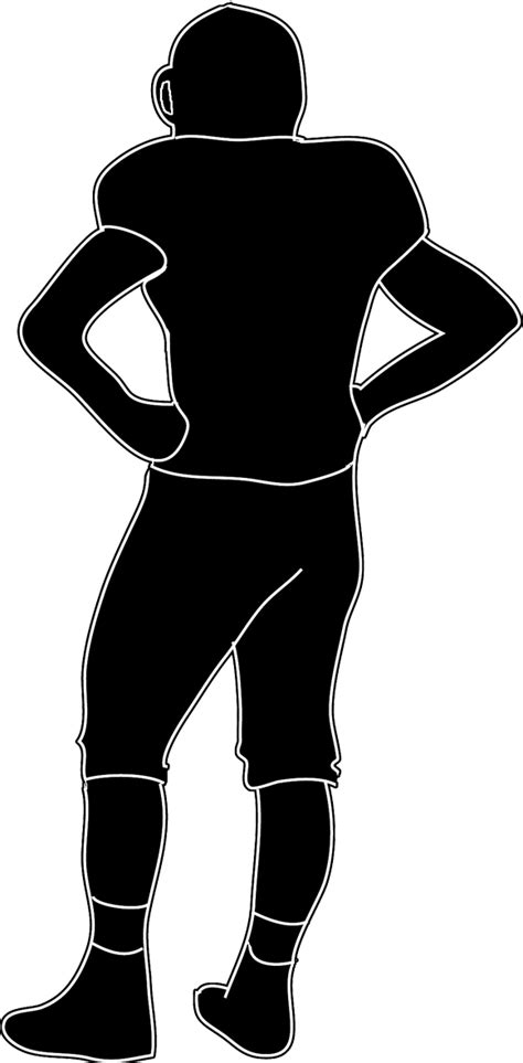 Football Player Drawing Back Clip Art Library