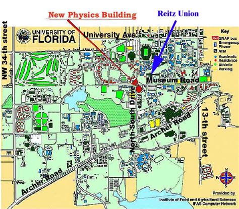 University Of Florida Campus Map Smeka Maps Of Florida