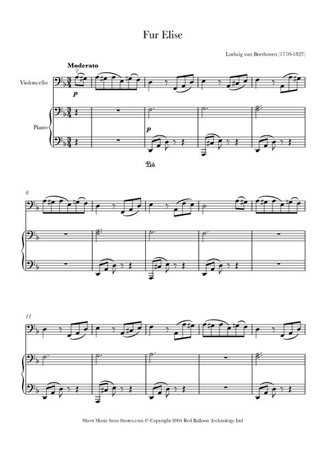 Fur Elise Sheet Music With Finger Numbers Sheet