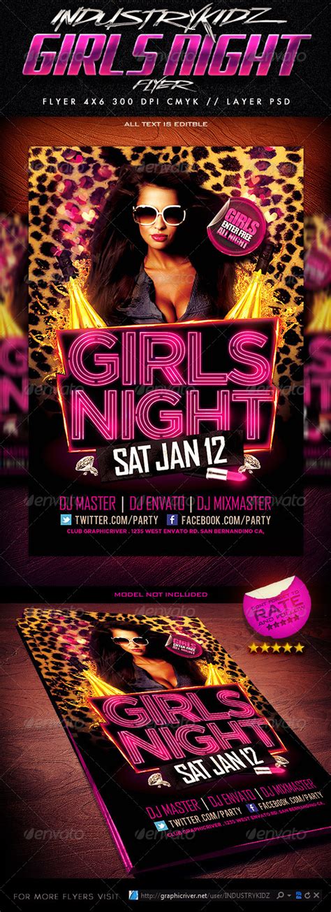 Girls Night Party Flyer By Industrykidz Graphicriver